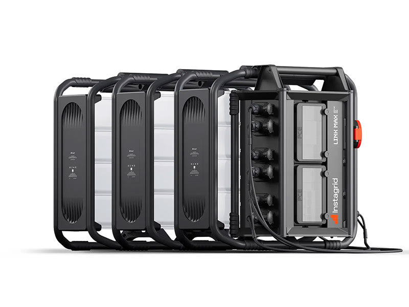Instagrid LINK MAX 400V 3-fase accu-omvormer krachtstroom Silentgrid zijde pakket