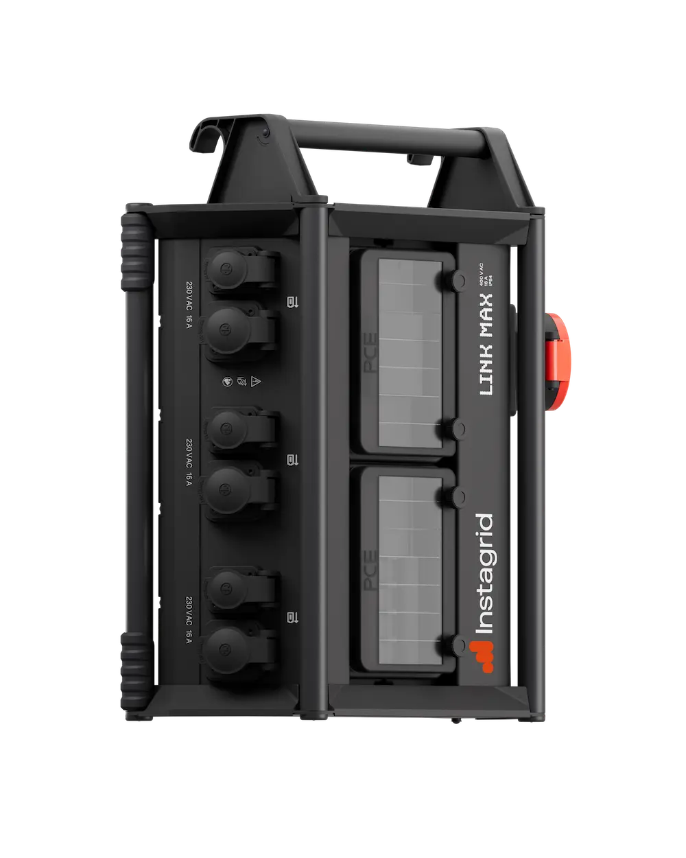 Instagrid LINK MAX 400V 3-fase accu-omvormer krachtstroom Silentgrid zijde los detail